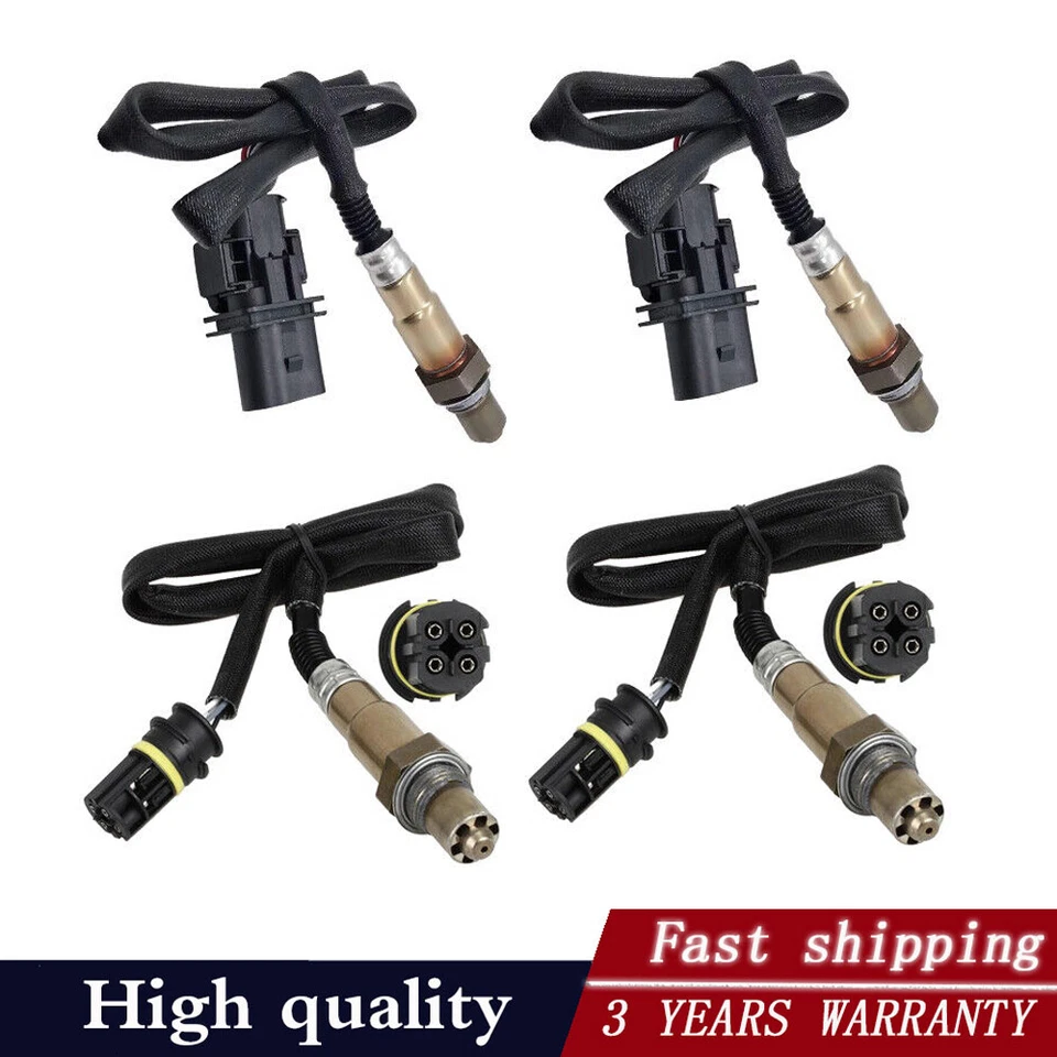 Sensor de oxígeno O2 ascendente+abajo 4 piezas para BMW 550i 650i 4,8 L V8 2006 2007 2008 2009 2010 Foto 1 de 4