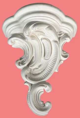 French Louis XV Rococo Hollywood Regency Plaster Bracket Corbel Wall Shelf 12" Cover