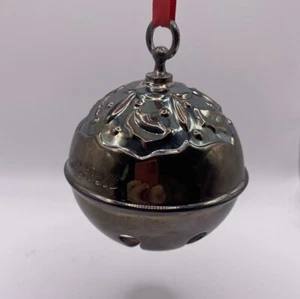 Reed & Barton Holly Bell Ornament 1987 Holly Bell-Silverplate - No Box 77743 - Picture 1 of 7