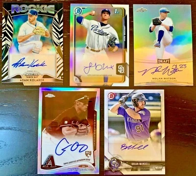 Rookie AUTOGRAPHS 5 card lot 2014,15,18,19 OWINGS, KOLAREK, Mundell, Watson, Nix - Image 1 of 2