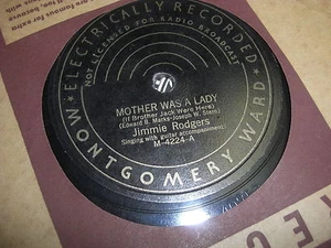 JIMMIE RODGERS MONTGOMERY WARD 78 RPM RECORD 4224 YOU AND MY OLD GUITAR - Picture 1 of 2