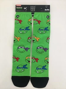 Odd Sox Retro Turtles Teenage Mutant Ninja Turtles Heads Knit Socks Men's 6-13 - Picture 1 of 6