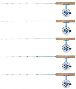 (5) Shakespeare Glacier Drop Ice Fishing Combos 30" Light WHOLESALE CASE PACK - Picture 1 of 3