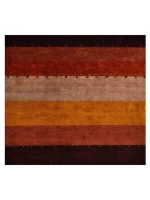 Eco-Friendly Hand Knotted Loom Silk Square Area Rug Solid Multicolor BBLSTG10 - Image 1 of 4