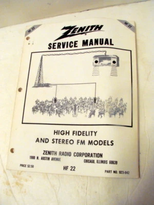 ZENITH service manual HF 22 HIGH FIDELITY AND STEREO FM MODELS - Image 1 of 4