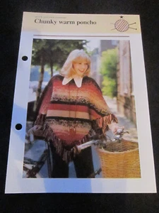 KNITTING PATTERN CHUNKY WARM PONCHO *** MUST SEE **** - Picture 1 of 1