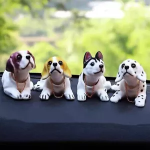Tablero Cabeza Perros Asintiendo Perro Estatuilla Para Coche Tablero Escritorio Adorno - Imagen 1 de 8