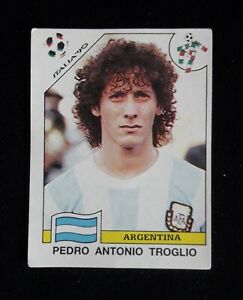 90' World Cup Panini Sticker Pedro Troglio Argentina Soccer Team Blue Back Rare