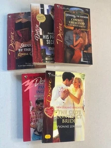 Silhouette Desire Romance Paperbacks Vintage Lot of 5 - Picture 1 of 5