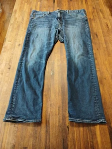 Polo Ralph Lauren Jeans Men's 40x30 Blue Varick Slim Straight Denim Distressed - Picture 1 of 12