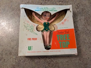 Vtg Disney Wonderful World of Christmas 8" Tinker Bell Tree Topper Wadding Japan - Picture 1 of 11