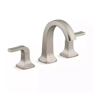 KOHLER Rubicon 8 pulgadas Grifo de baño de arco alto de 2 manijas de níquel cepillado - Imagen 1 de 1