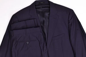 Massimo Dutti Super 120's Navy Wool Suit 44 R Pants 38x33 - Picture 1 of 21