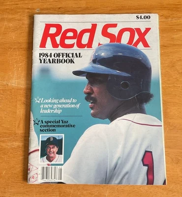 Boston Red Sox 1984 MLB Baseball Fenway Park Official Yearbook Jim Rice - Image 1 of 2