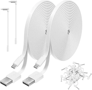 Paquete de 2 cables de extensión de alimentación de 20 pies compatibles con Wyze Cam V4,Wyze Cam V3,Wyze C - Imagen 1 de 12