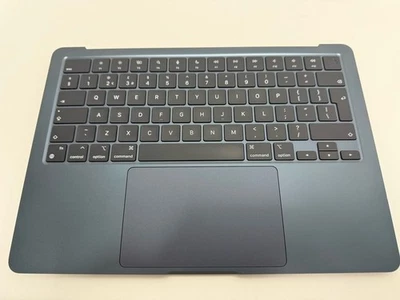 Apple Macbook Air 13 A3113 8611 Palmrest M3 Keyboard Trackpad 2024 Midnight - Image 1 of 4