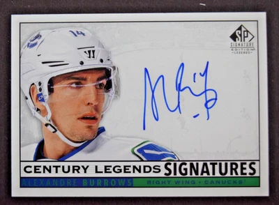 2020-21 SP Signature Legends Century Legends Signatures Alexandre Burrows Auto - Image 1 of 2