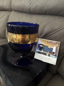 Ägyptische seltene Vintage blaue Kobalt Vase/Urne um 1900. Vera 9” hoch 7,5” W massiv! - Bild 1 von 18