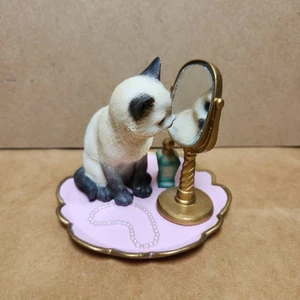 Lenox Figurine Fairest Feline Siamese Cat Resin Porcelain 3.5" L x 3" H - Picture 1 of 11