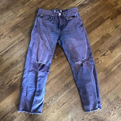 Rag & Bone Maya high rise ankle straight Purple  - Image 1 of 4