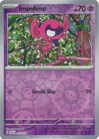 IMPIDIMP 071/159 JOURNEY TOGETHER POKEMON (REVERSE HOLO, NM) - Image 1 of 1