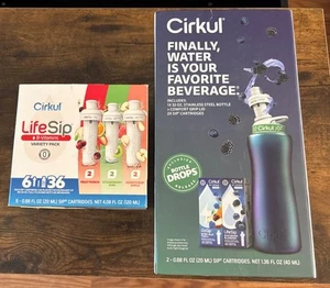 Cirkul 32 oz Camaleón Acero Inoxidable con Tapa de Agarre Cómodo + Paquete Variedad de 6 Life Sip - Imagen 1 de 13