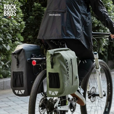 ROCKBROS Bike Panniers 25L RearRack Bag Storage Waterproof Storage Trunk Luggage - Image 1 of 4
