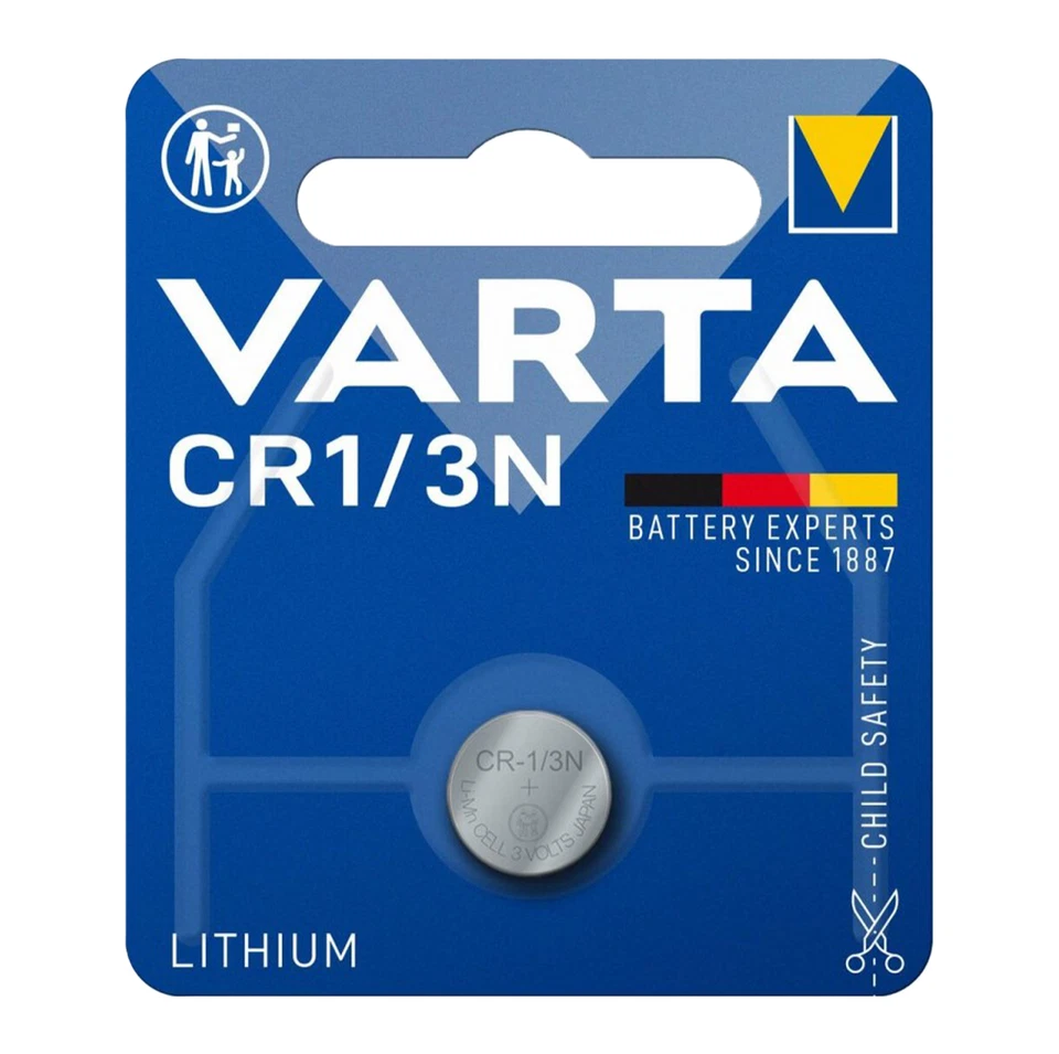 Varta Cr1/3N Lithium Batteries 3V 170 Mah Cell Cr11108 2Lr76 Dl1/3N Exp 2032 NEW - Image 1 of 2