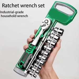 DIY Werkzeug Schraubenschlüssel Box Mechaniker 1/2" Auto Steckschlüssel 1/4" 3/8" Garage Werkstatt - Bild 1 von 9