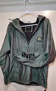 RVCAMen's Hazed Iridescent DWR 1/2-Zip Hooded Jacket Size Medium - Picture 1 of 7