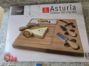 Asturia Bamboo Cheese Serving Set #cheese #serving Tray #gift #board - Picture 1 of 7