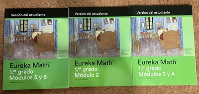 Spanish -Eureka Math - Grade 1 Student Edition Lot Of 3 Books Modules 2-6 SCHOOL - Image 1 of 4
