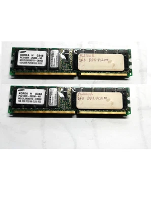 2Pcs 1Gb PC2100R ECC Unbuffered 400MHZ DDR1 RAM MEMORY (M312L2828DT0-CB0Q0) - Image 1 of 3