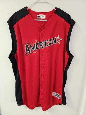 MLB 2019 All Star Game Jersey Mens XL/48 Red American League Sleeveless Majestic - Image 1 of 4