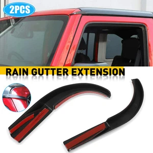 For 2007-2018 Jeep Wrangler JK Accessories Water Rain Diverters Gutter Extension - Picture 1 of 8