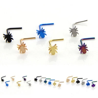 Nariz Confort Anillos Forma Acero Inoxidable Cristal Nuevo Tachuelas Lote de 6 Piezas 18G L 2Mm Foto 1 de 4