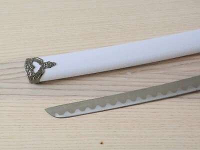 40英寸武士剑白色木鞘优雅展示收藏品钢 — 第 1/4 张图片