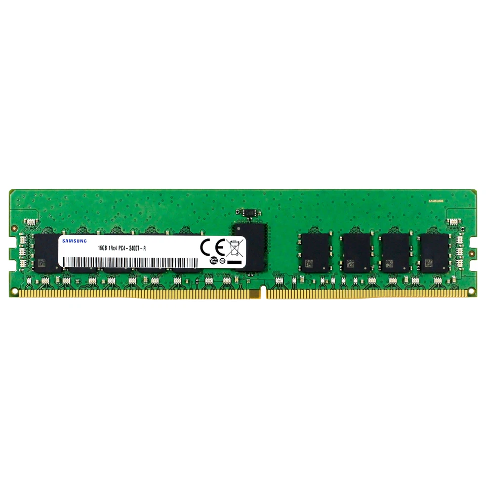 Samsung 16GB 1Rx4 PC4-2400 RDIMM DDR4-19200 ECC REG Registered Server Memory RAM - Image 1 of 1