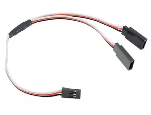 Futaba JR Servo 200mm Y Extension Lead Cable Gold Connectors - Picture 1 of 1