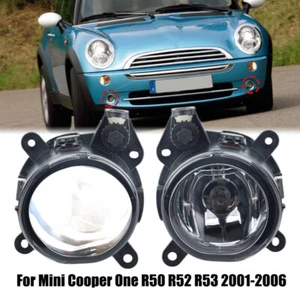 Fog Light For 2001 02-2006 Mini Cooper One R50 R52 R53 Front Bumper Lamp W/Bulbs - Picture 1 of 20