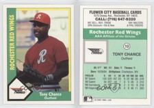 1990 CMC AAA Rochester Red Wings Green Backs Tony Chance #19