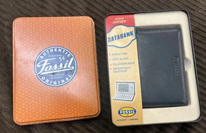 Vintage Fossil Databank Genuine Leather 494 - Picture 1 of 10