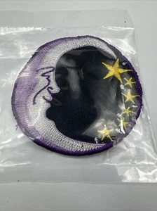 Crescent Moon & Stars Embroidered Patch New - Picture 1 of 4