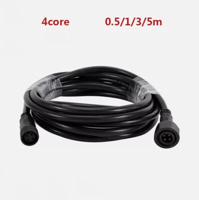 4 Pin IP67 Waterproof Connector LED Electrical Wire Plug Power Cable Male Female - Image 1 of 4