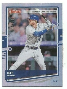 2020 DONRUSS BASEBALL JEFF McNEIL SEASON STAT FOIL #'d 071/318 - Bild 1 von 1