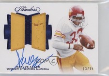 2018 Panini Flawless Collegiate Sapphire /15 Marcus Allen Dual Patch Auto HOF