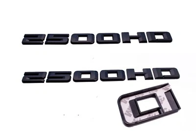 Matte BLACK  2020-2024 Chevrolet Silverado 2500HD Door Emblem LTZ Custom Overlay - Image 1 of 4