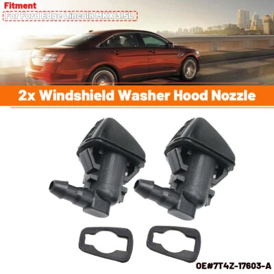Pair For Ford Focus 2008 2009 2010 2011 Windshield Washer Wiper Spout Nozzle Jet - Image 1 of 4