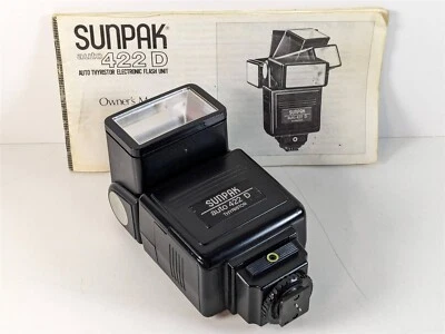 SUNPAK auto 422 D Thyristor Nikon Dedicated Shoe Mount Electronic Flash - Image 1 of 4