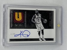 2016-17 NOIR AUTO JERSEY KYRIE IRVING CLEVELAND CAVALIERS 8/40 GAME WORN ON CARD